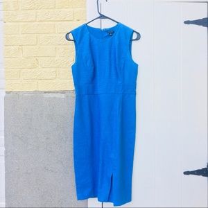 Ann Taylor Classic Blue Textured Dress: Size 0
